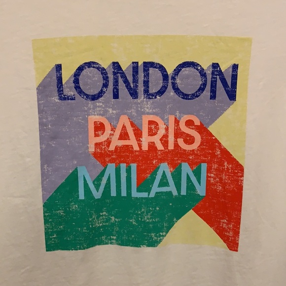 155. Maeve by Anthropologie “London-Paris-Milan” Tee - Picture 5 of 13